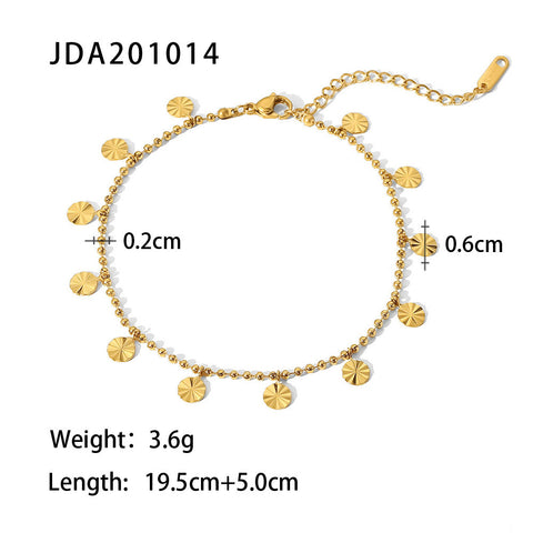 Size Details of Stainless Steel Anklet for Women - Glöd of Sweden