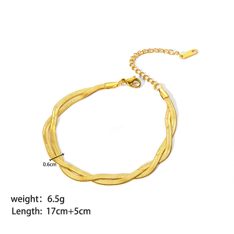 Weight & Length of Gold-Plated Stainless Steel Bracelet - Glöd of Sweden