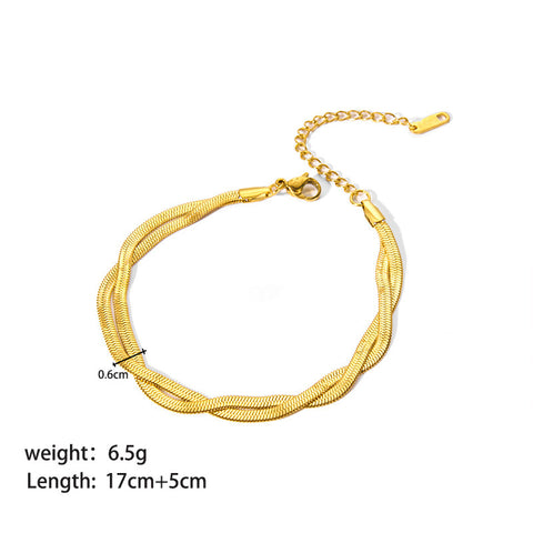 Weight & Length of Gold-Plated Stainless Steel Bracelet - Glöd of Sweden