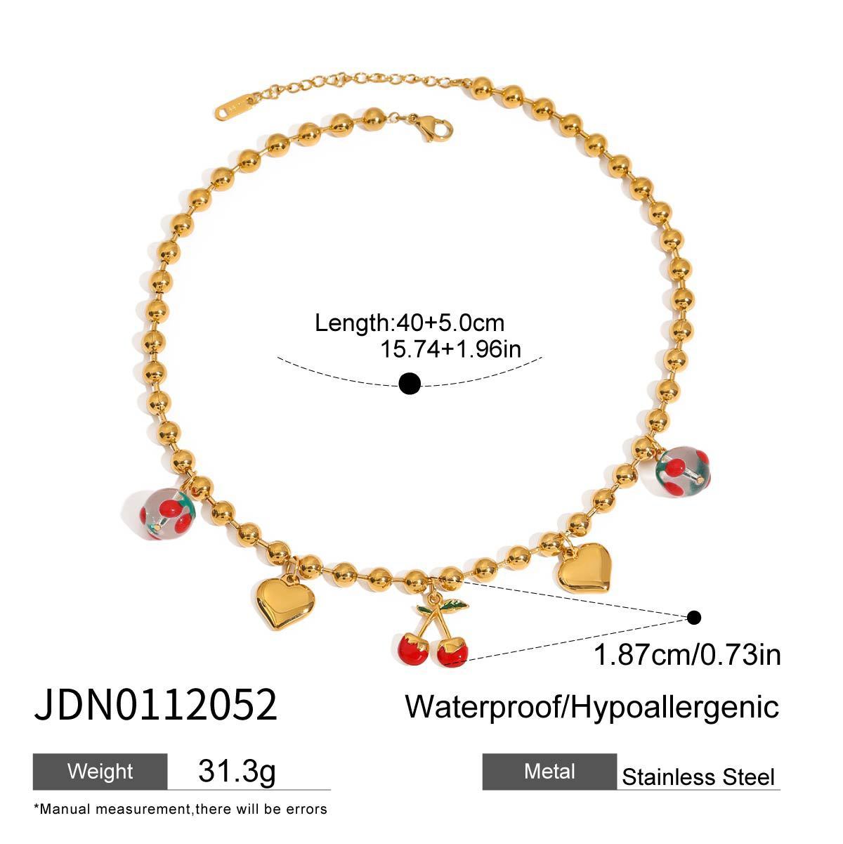 Michelle Fruit Charm Gold Necklace