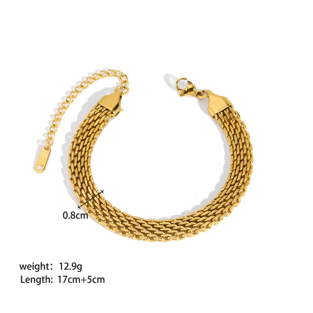 Weight & Length of Gold-Plated Stainless Steel Bracelet - Glöd of Sweden