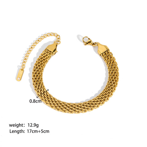 Weight & Length of Gold-Plated Stainless Steel Bracelet - Glöd of Sweden