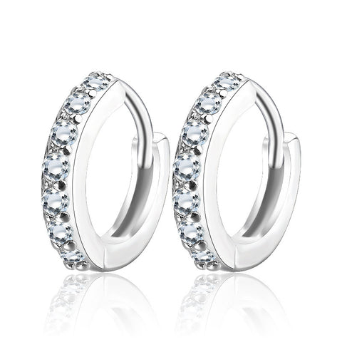High-Quality Sterling Silver Diamond Earrings - Glöd of Sweden