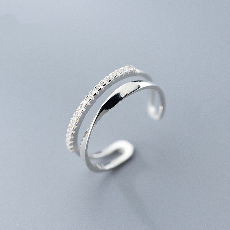 Sterling Silver Diamond Ring - Glöd of Sweden
