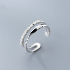 Sterling Silver Diamond Ring - Glöd of Sweden
