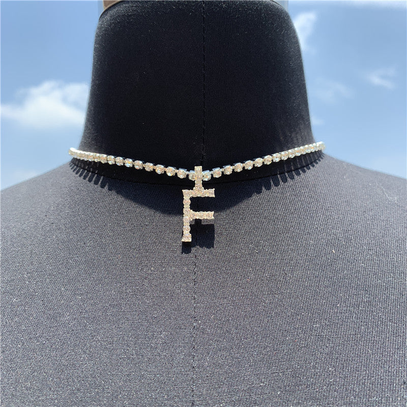 Personalized Letter Necklace Temperament Simple Snake Bone Chain - Glöd of Sweden