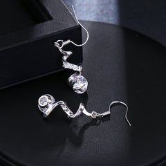 Spiral Zircon Earrings - Glöd of Sweden