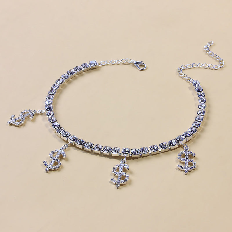 Elegant Rhinestone Anklet for Women - Glöd of Sweden