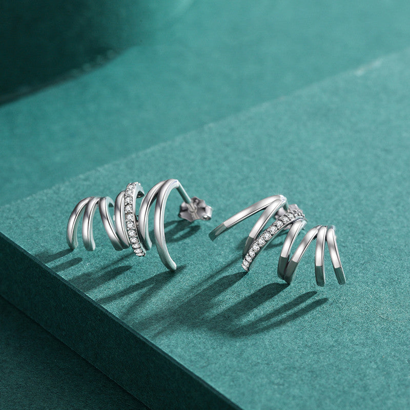 Silver Stud Earrings For Ladies - Glöd of Sweden