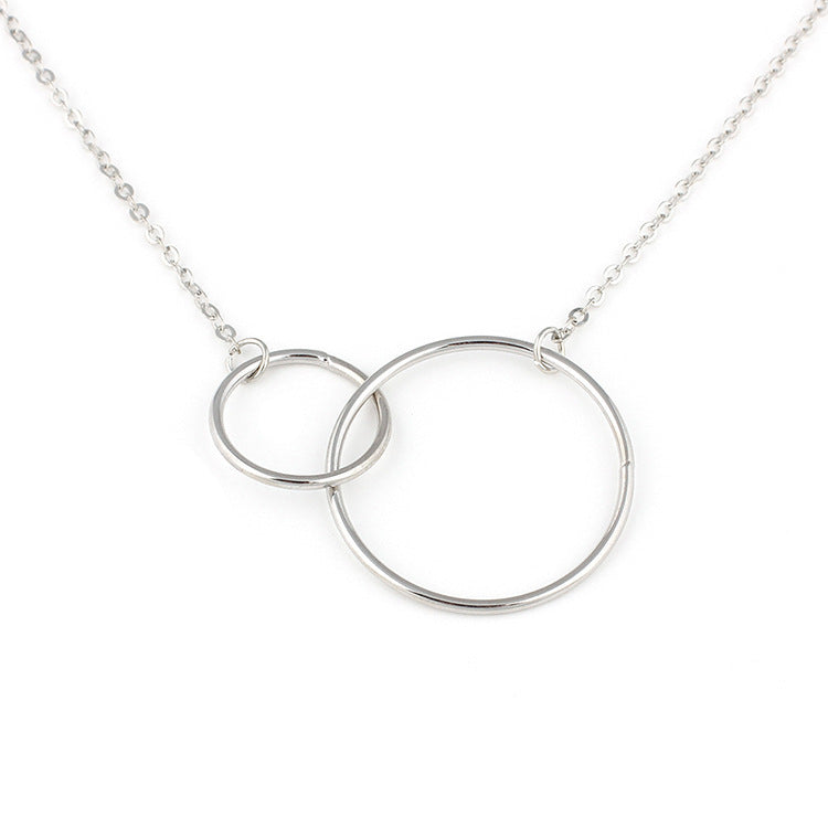 Women’s Elegant Silver Geometric Double Chain Necklace - Glöd of Sweden