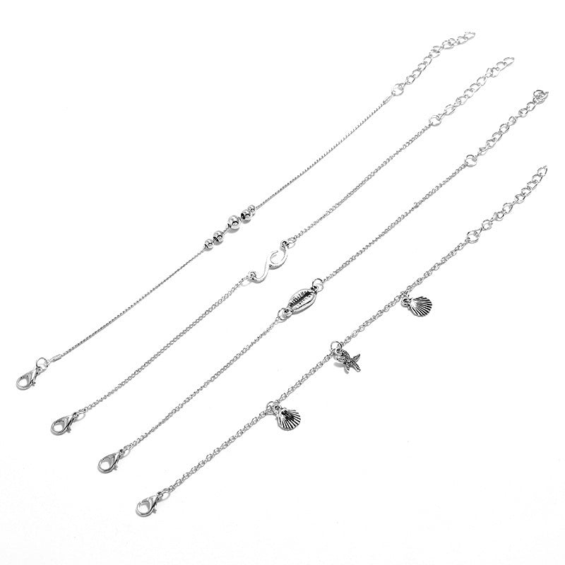 Personalized Starfish Pendant Beach Anklet