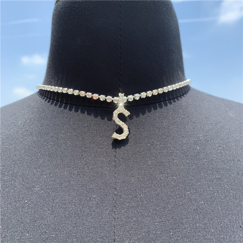 Personalized Letter Necklace Temperament Simple Snake Bone Chain - Glöd of Sweden