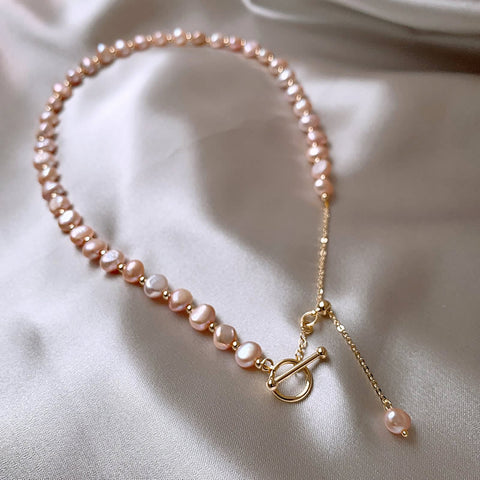 Adjustable Baroque Pearl Necklace for Women - Glöd of Sweden