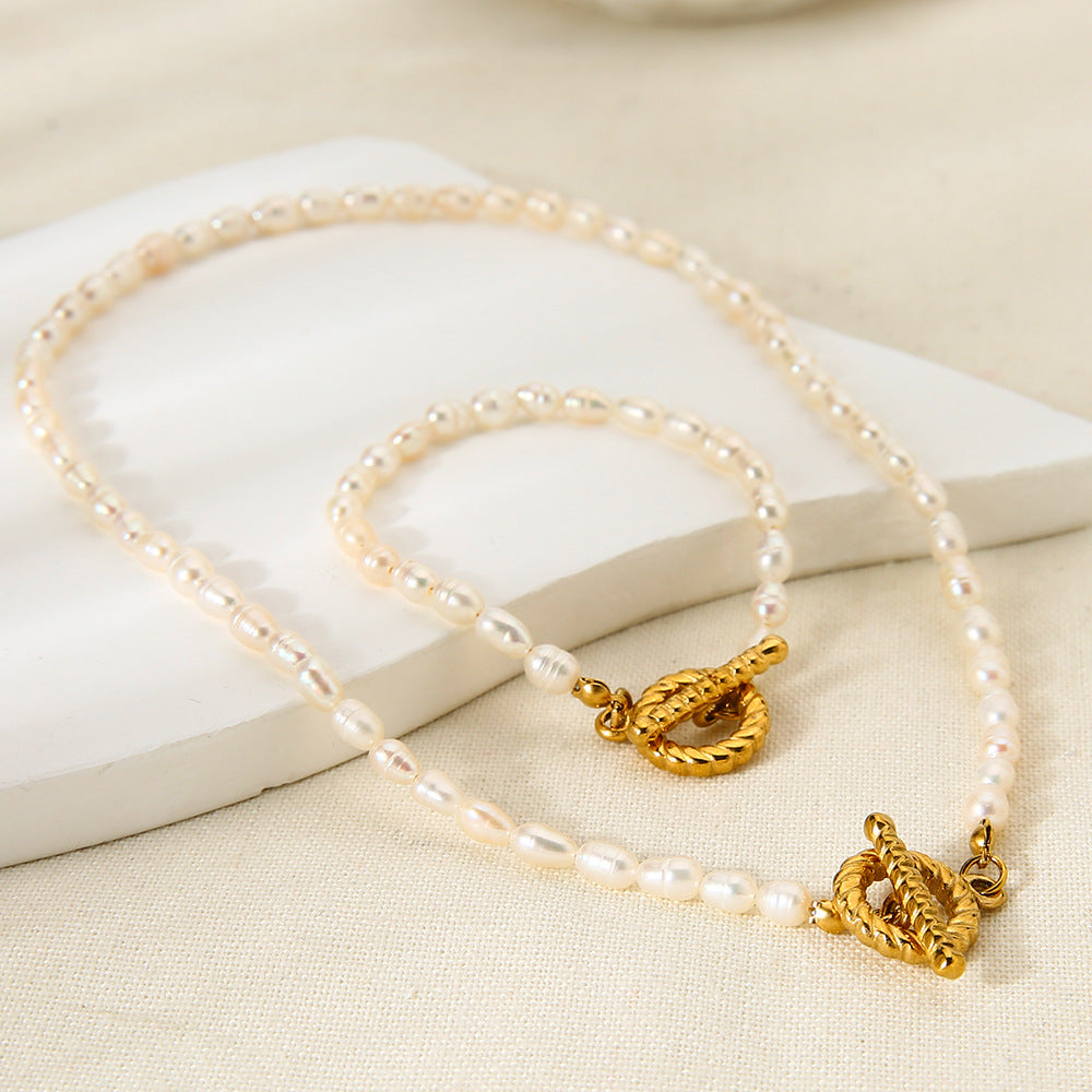 Pearl Necklace & Bracelet Combo - Glöd of Sweden