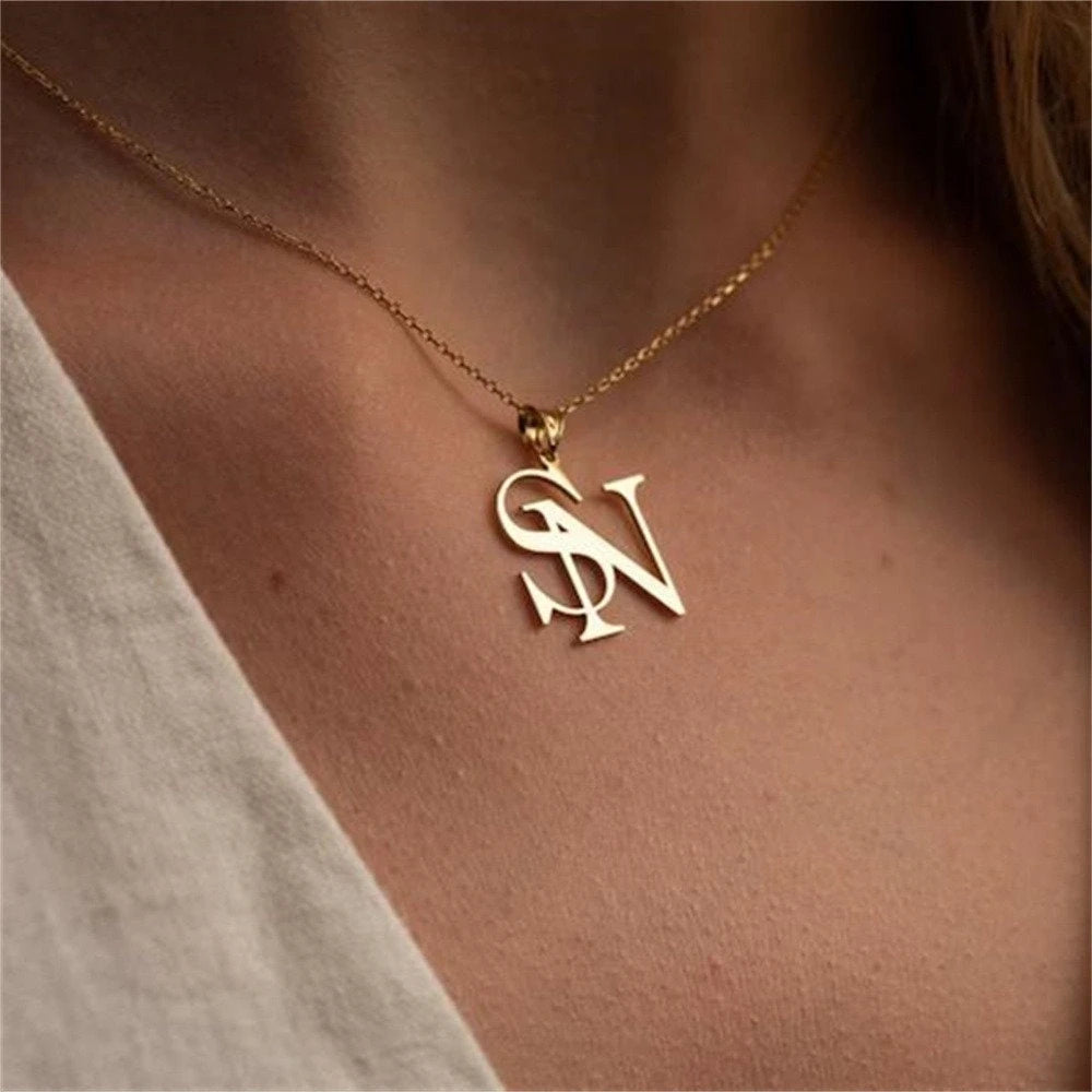 Custom Two Initial Necklace - Glöd of Sweden