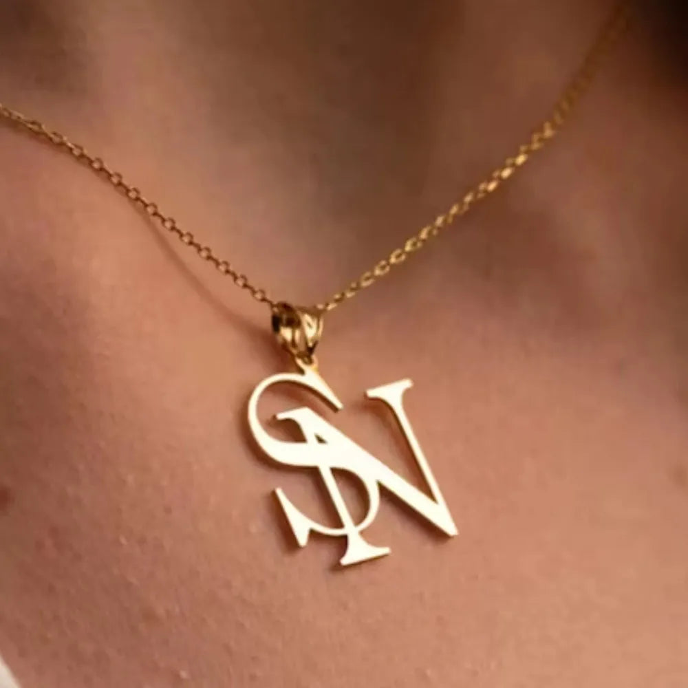 Custom Two Initial Necklace - Glöd of Sweden