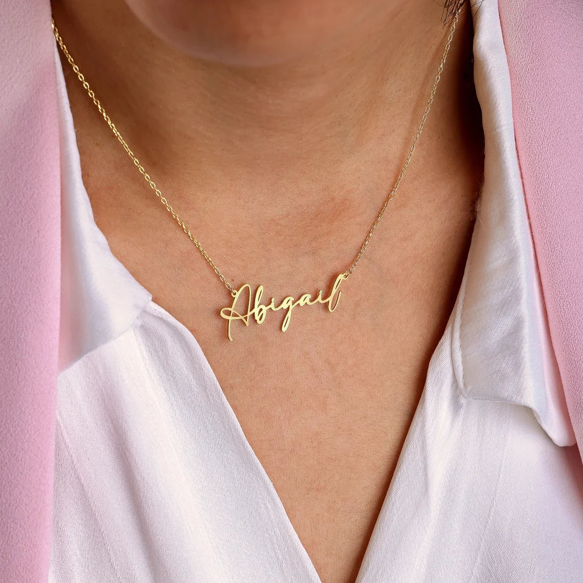 Custom Signature Name Necklace - Glöd of Sweden