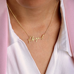 Custom Signature Name Necklace - Glöd of Sweden