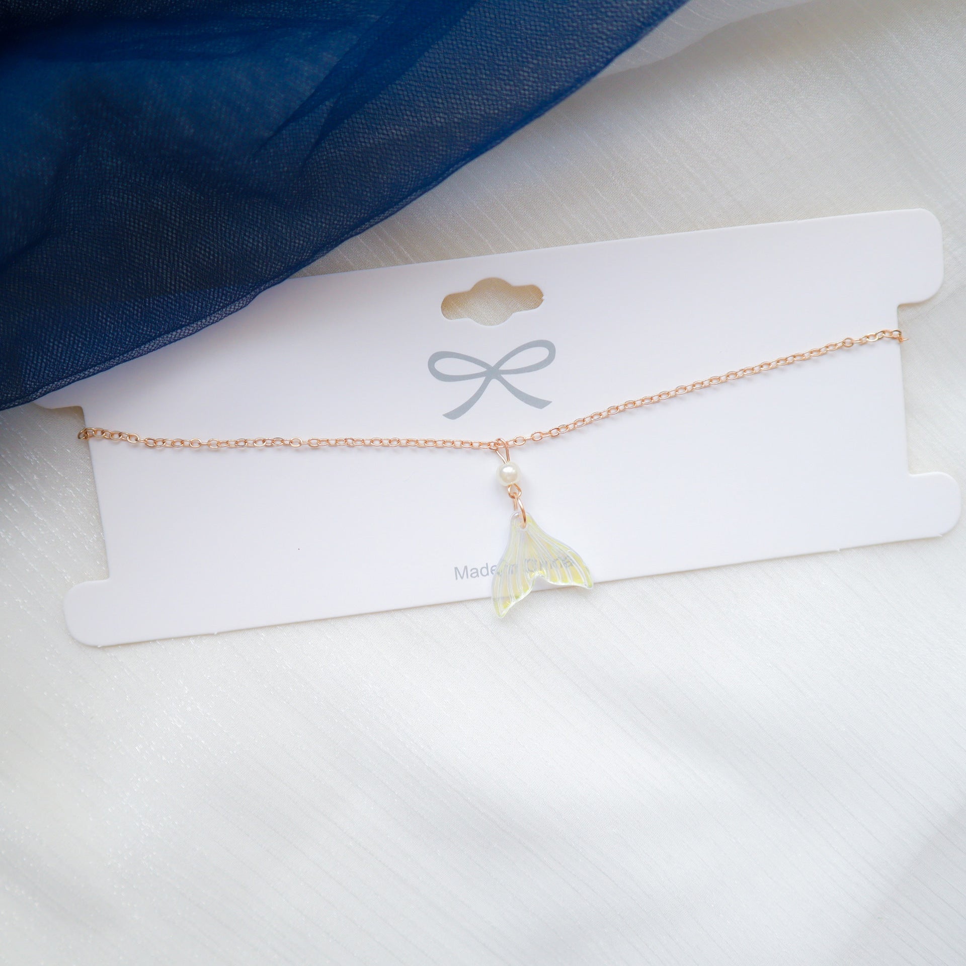 Mermaid Tail Pearl Necklace For Women - Glöd of Sweden