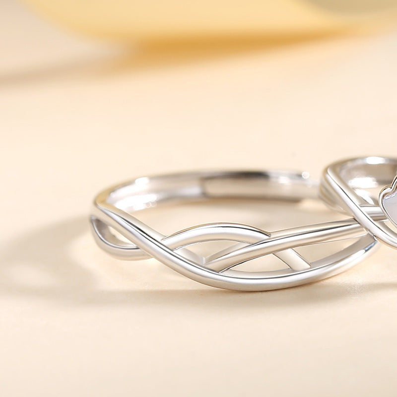 Adjustable Sterling Silver Couple Rings - Glöd of Sweden