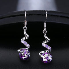 Spiral Zircon Earrings - Glöd of Sweden