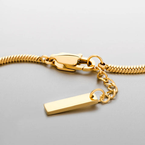 Stainless Steel Combination Simple Charm Square Chain 18K Bracelet