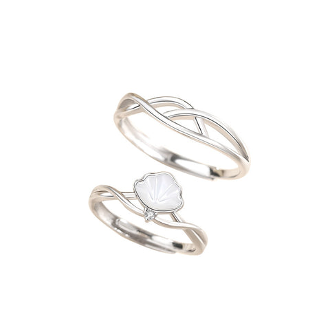 Adjustable Sterling Silver Couple Rings - Glöd of Sweden