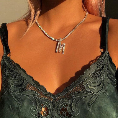 Personalized Letter Necklace Temperament Simple Snake Bone Chain - Glöd of Sweden