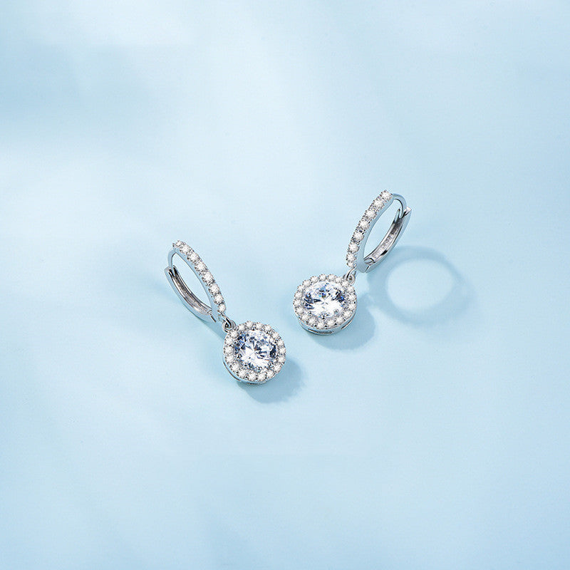 Stylish Electroplated Round Sterling Silver Earrings for Women - Glöd of Sweden
