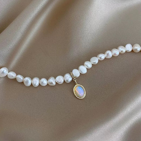 Winter Baroque Pearl Necklace Elegant