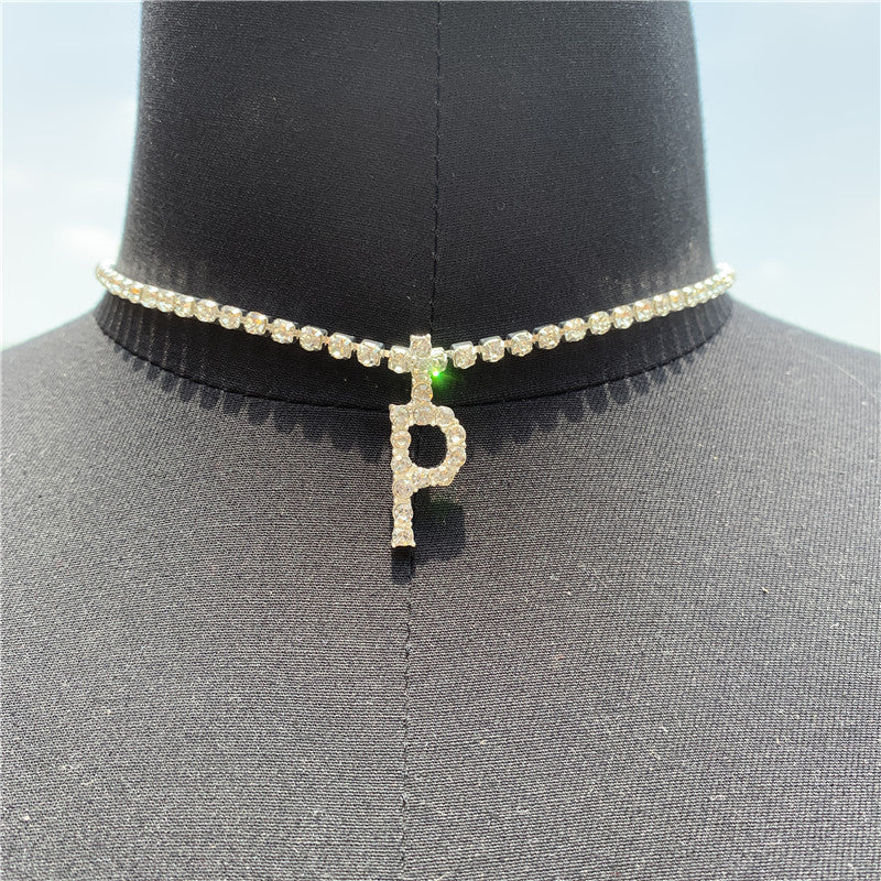 Personalized P-Letter Necklace Temperament Simple Snake Bone Chain - Glöd of Sweden