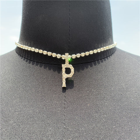 Personalized P-Letter Necklace Temperament Simple Snake Bone Chain - Glöd of Sweden