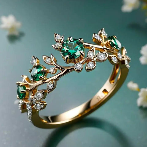 Creative Gold Inlaid Zircon Light Luxury Ring - Glöd of Sweden