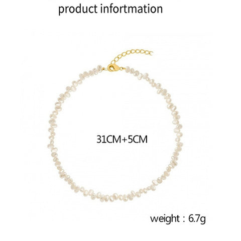 Pearl Necklaces For Women Chunky Pearl Choker Necklaces Baroque Pearl Necklace Dainty White Pearl Beaded Necklace Vintage Pearl Charm Choker Necklace Birthday Wedding Jewelry For Women