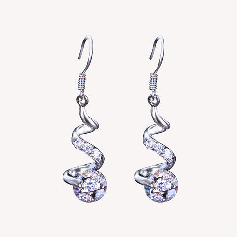 Spiral Zircon Earrings - Glöd of Sweden