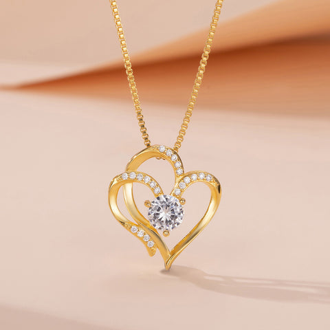 Gold Graceful Heart Necklace - Glöd of Sweden