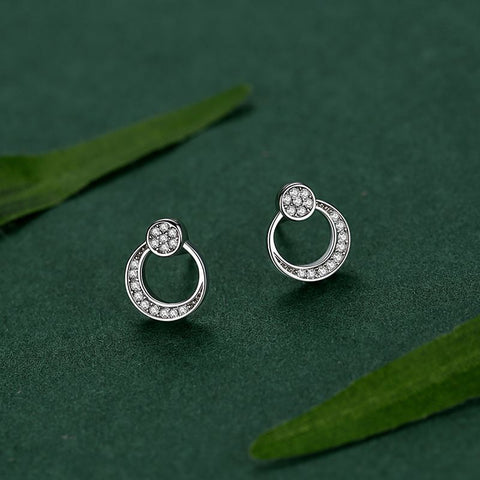 S925 Sterling Silver Moon Earrings Women With Diamonds