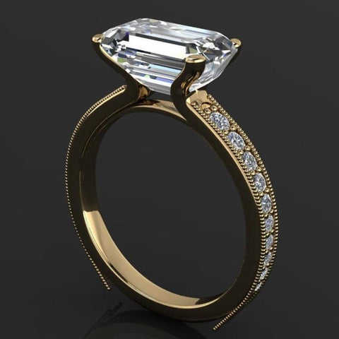 Wedding & Engagement Style Gold Diamond Ring - Glöd of Sweden