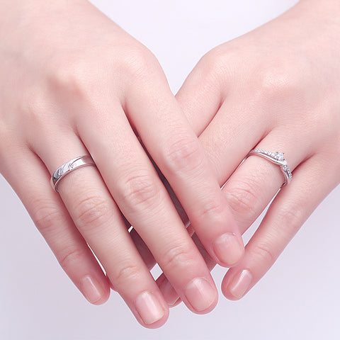 Elegant Matching Couple Rings - Glöd of Sweden