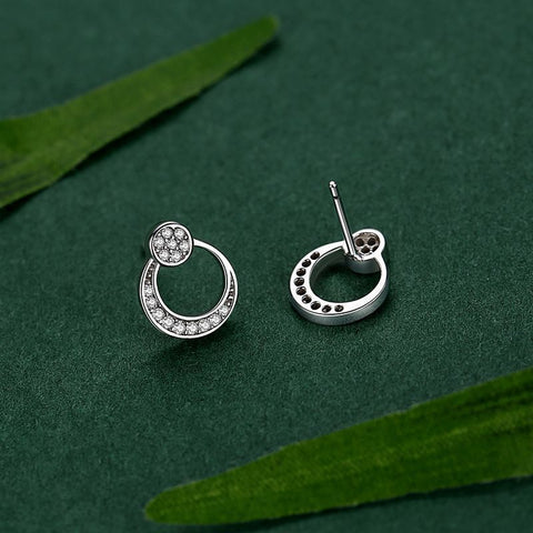 S925 Sterling Silver Moon Earrings Women With Diamonds