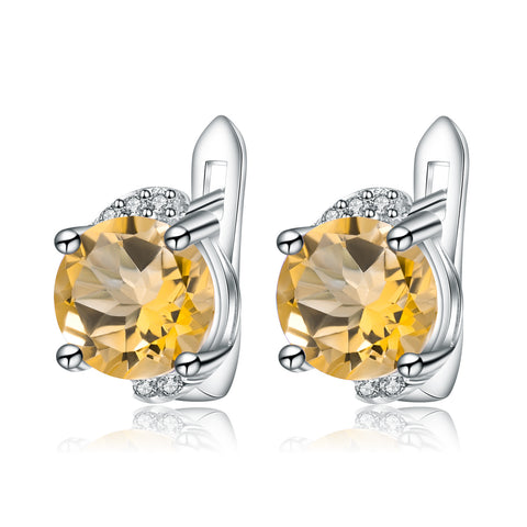 Natural Citrine Stud Earrings - Glöd of Sweden
