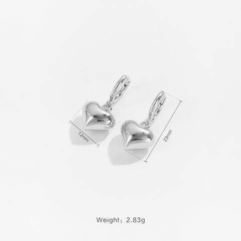 Size Details of Silver Love Earrings For Women - Glöd of Sweden