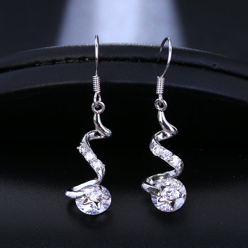 Spiral Zircon Earrings - Glöd of Sweden