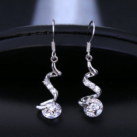 Spiral Zircon Earrings - Glöd of Sweden