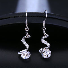 Spiral Zircon Earrings - Glöd of Sweden