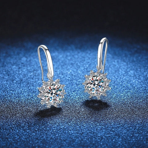 Elevate Your Everyday Look with This Silver Sunflower Earrings - Glöd of Sweden