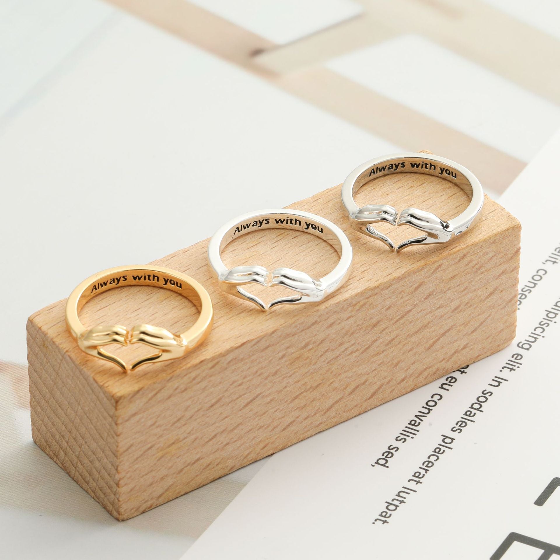 Adjustable 18K Gold & Silver Heart Couple Ring - Glöd of Sweden